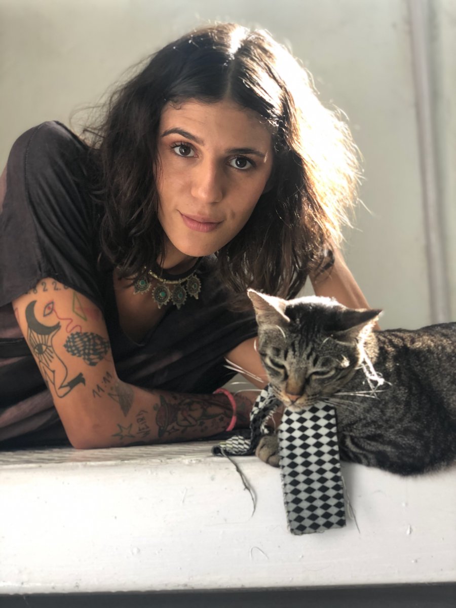 A quiet moment with a cat